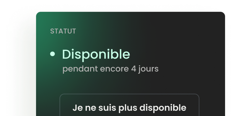 Le rappel de mise à jour de la dispo.